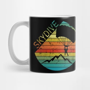 Retro Vintage Skydiver Skydiving Parachuting Skydive Gift Mug